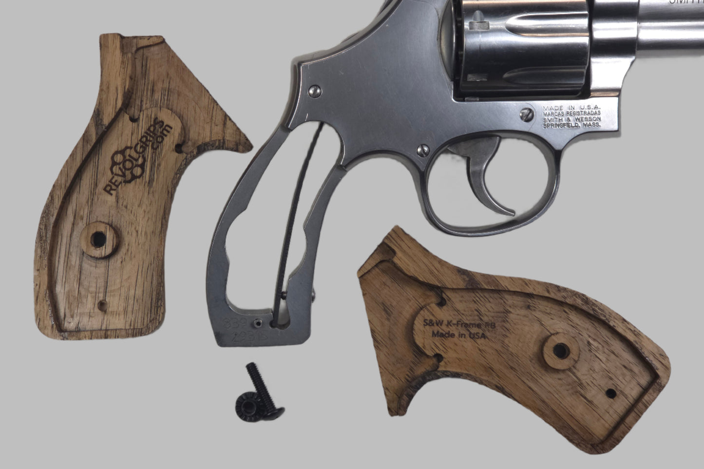 C² EDC Grip - S&W K/L-Frame (Round Butt) - Hardwood