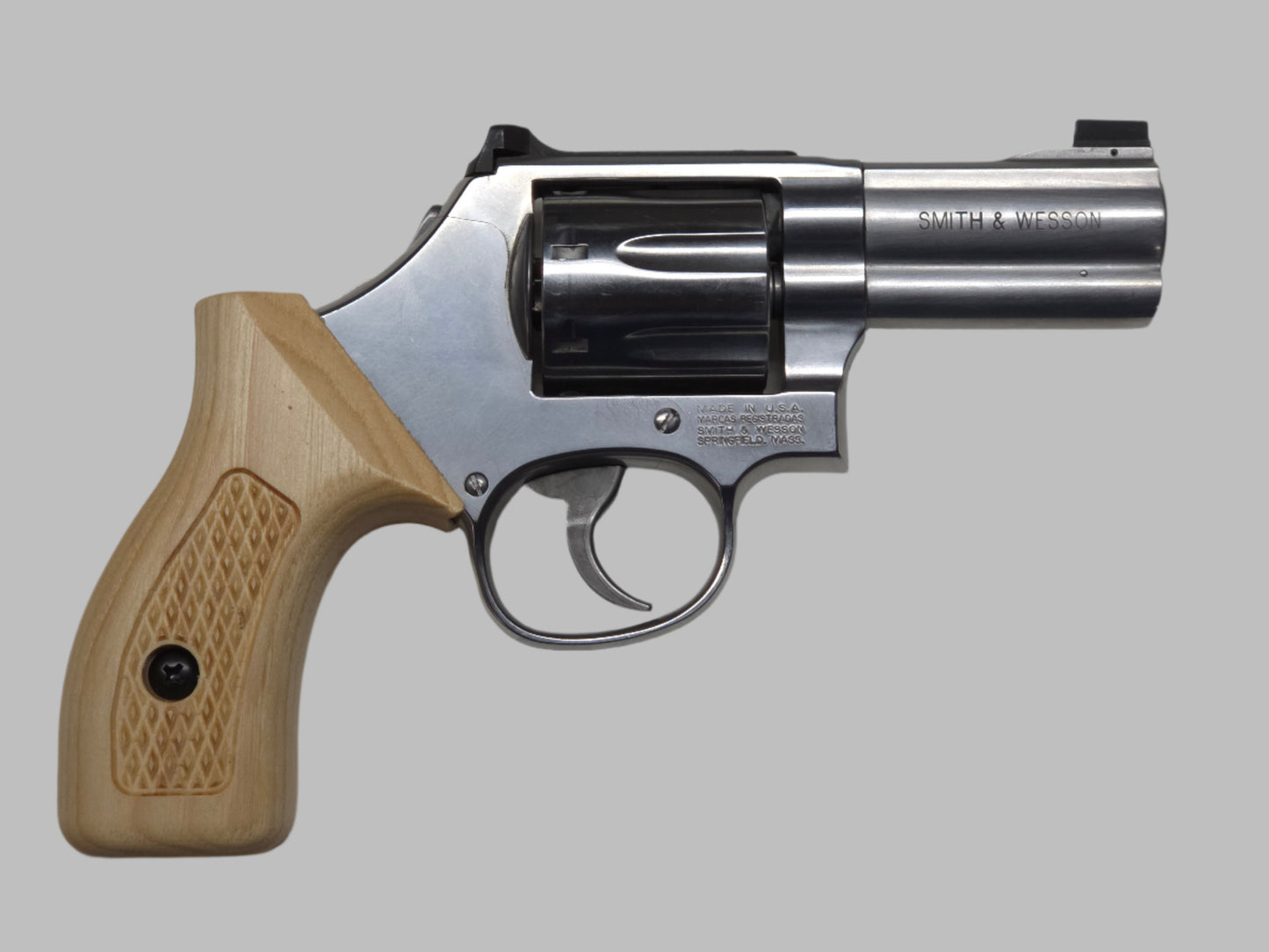 C² EDC Grip - S&W K/L-Frame (Round Butt) - Hardwood