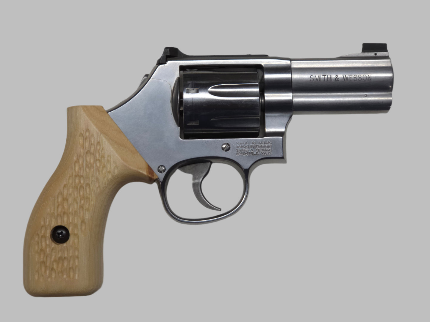 C² EDC Grip - S&W K/L-Frame (Round Butt) - Hardwood