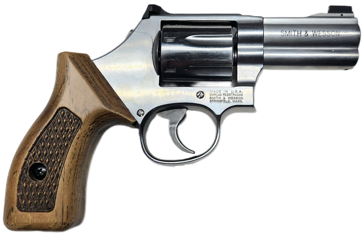 C² EDC Grip - S&W K/L-Frame (Round Butt) - Hardwood