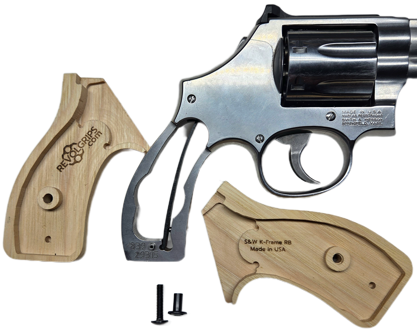 C² EDC Grip - S&W K/L-Frame (Round Butt) - Hardwood